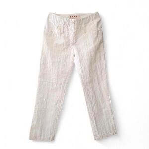 Vintage Marni cotton capri pants cloud white nwot XS